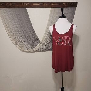 Young & Reckless Floral Logo Tank Sz L